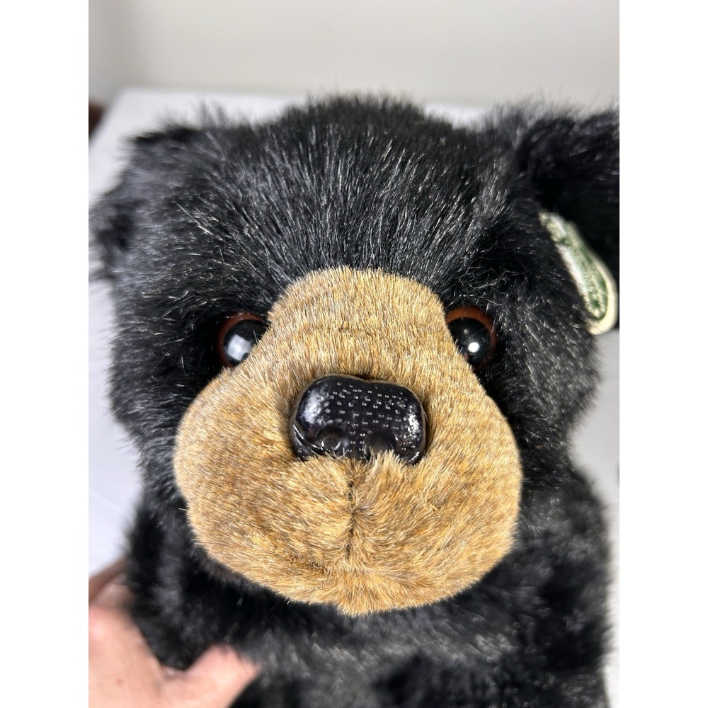New The Bearington Collection Black Bear‎ Cub Weighted Sits Plush Stuffed Animal